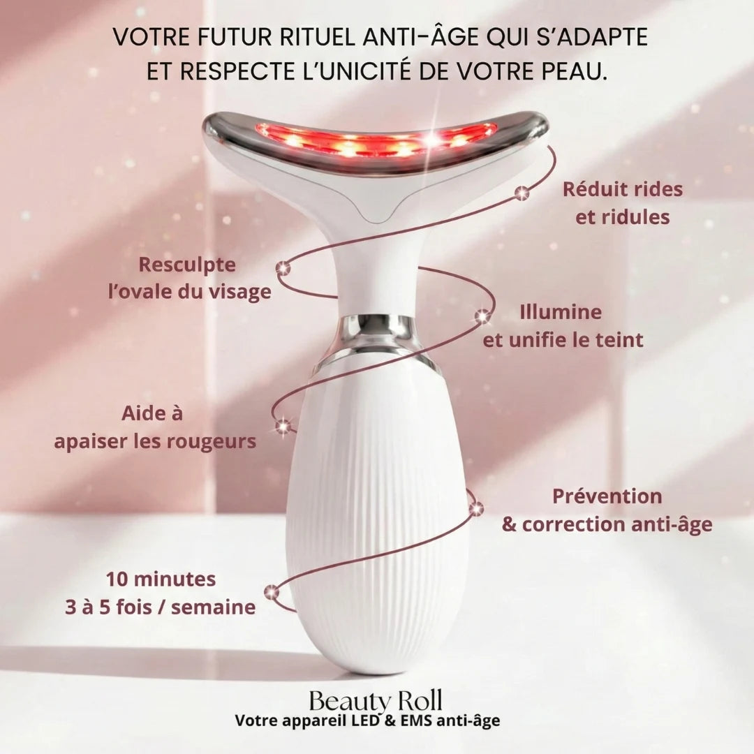 BeautyRoll™ - Appareil anti-âge LED & EMS