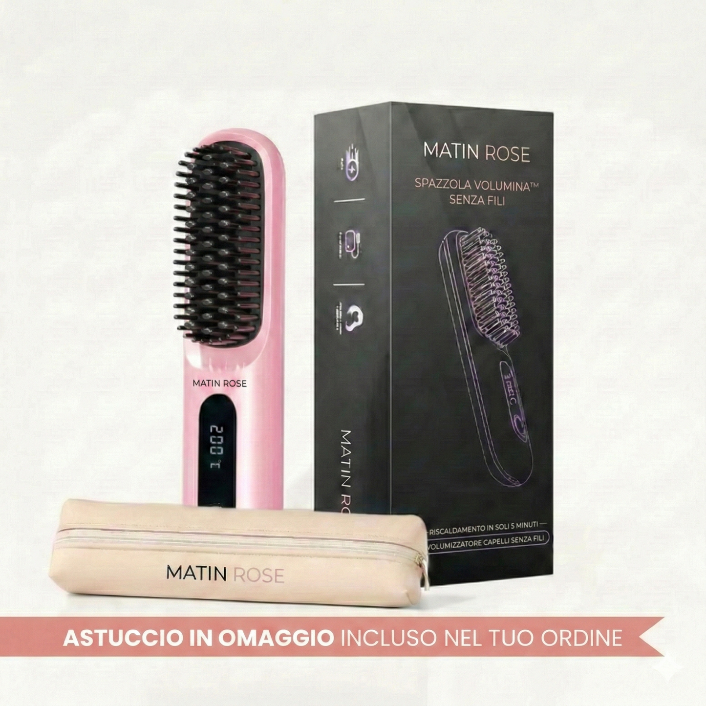 Volumina draadloze borstel - Voor kort en middellang haar