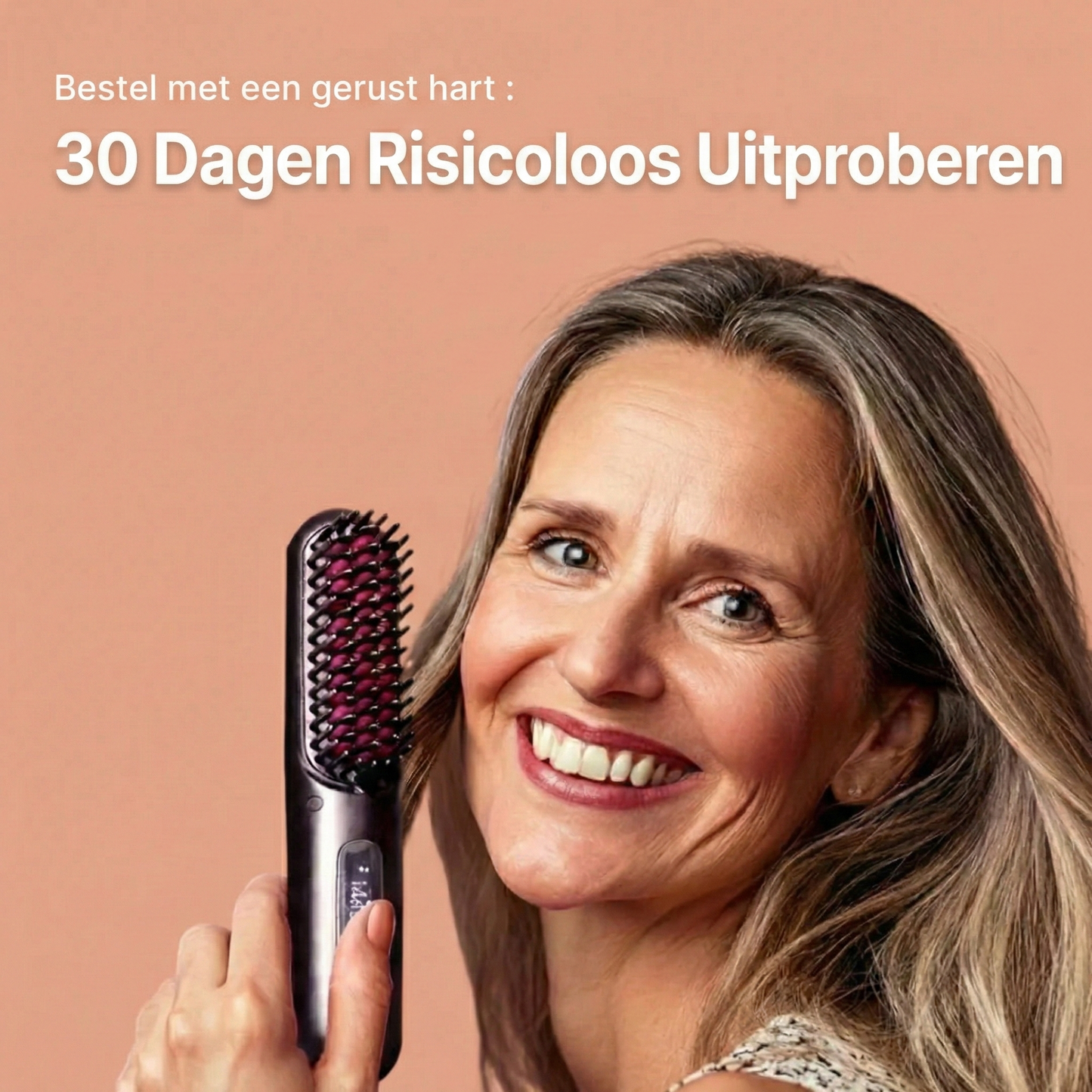 Volumina Draadloze Haarborstel – Voor kort & halflang haar