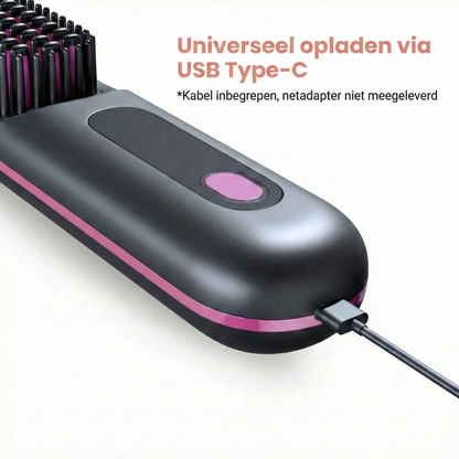 Volumina Draadloze Haarborstel – Voor kort & halflang haar